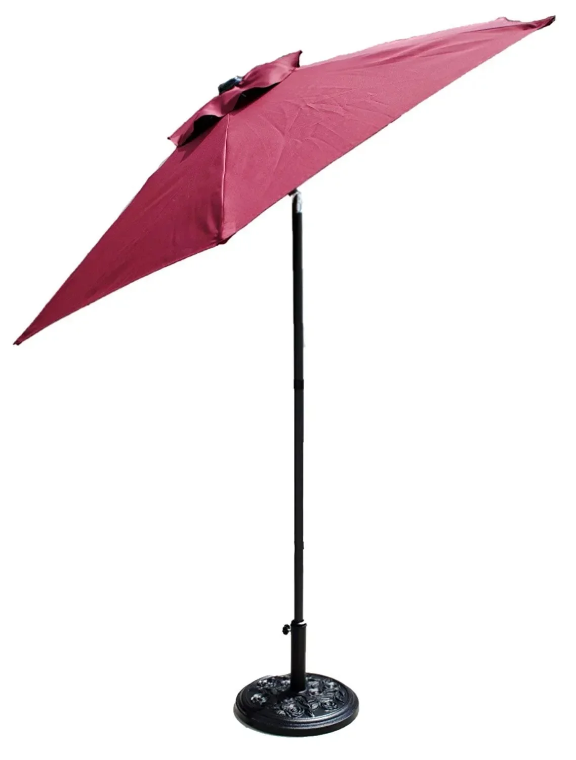 

Deluxe Patio Umbrella Base with Rose Design Base - Black