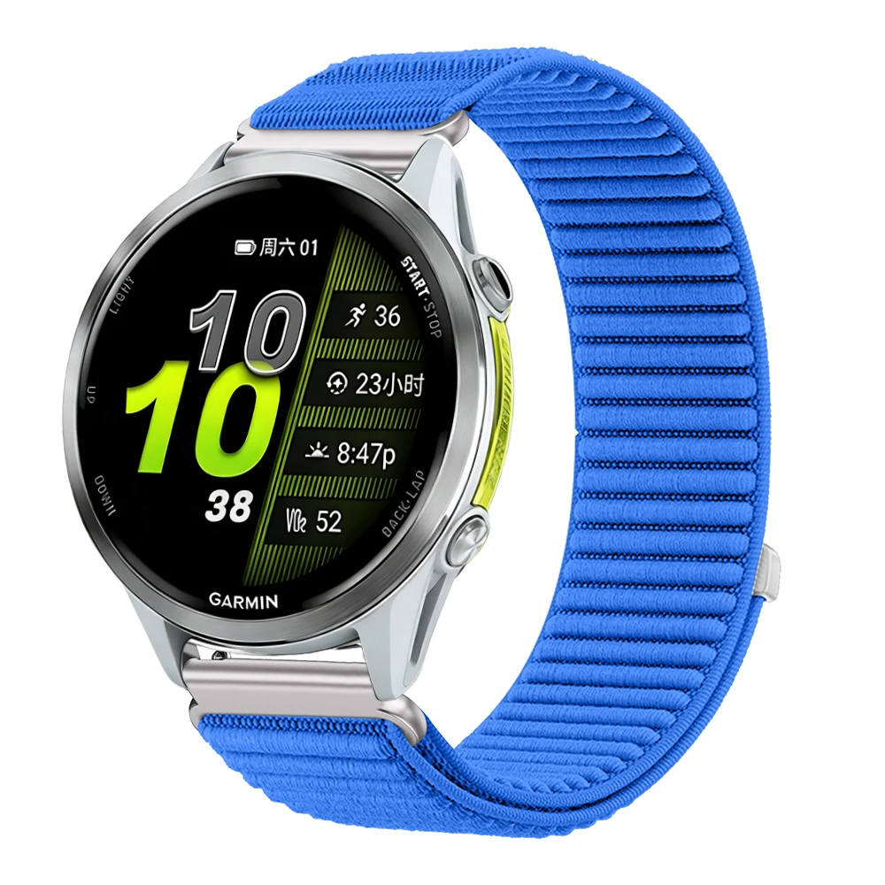 Nylon Loop Watch Strap Band – Adjustable Wristband Bracelet, 20mm/22mm Width