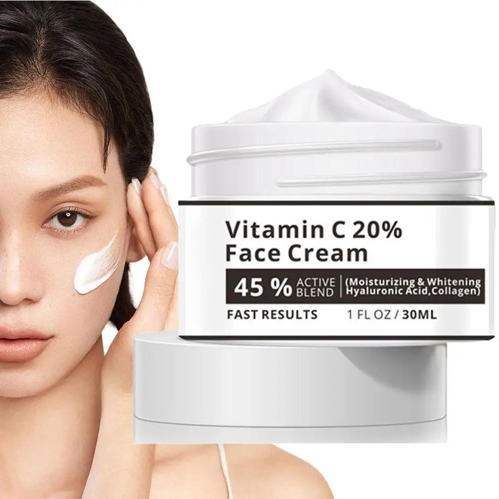 

Vitamin C Face Cream Whitening Remove Dark Spots Repair 30ml Freckls Brighten Gel Fade Care Remover Skin Facial Cream