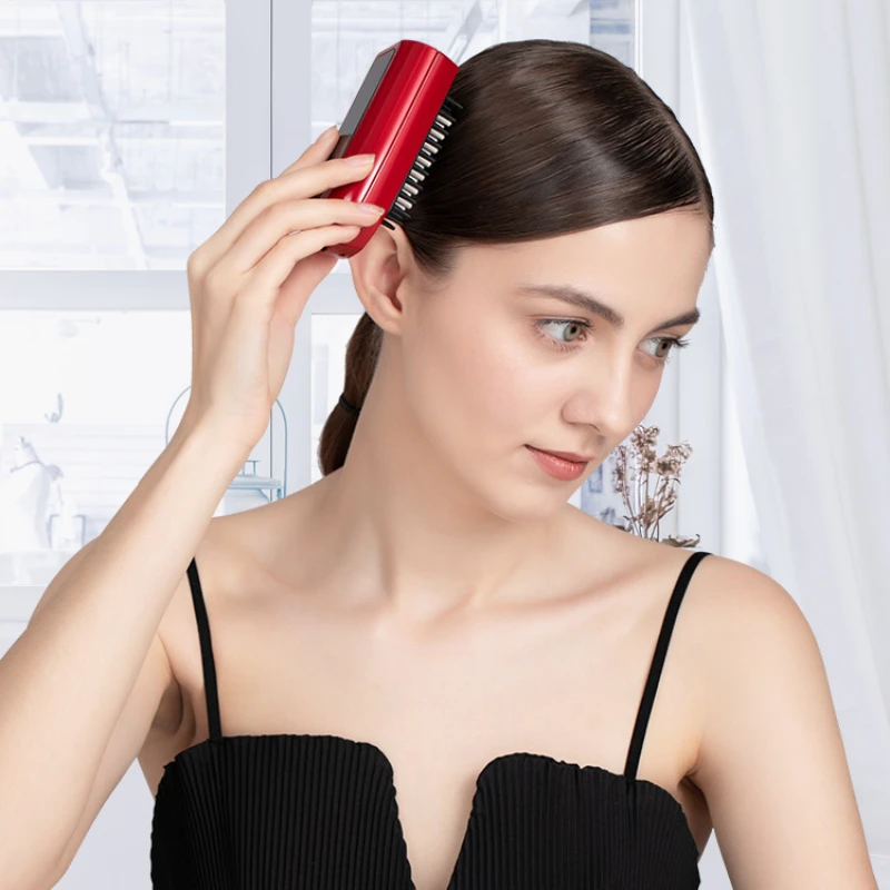 

Electric hair growth guide comb head care vibration massage roller ball hair scalp on the gods medicine LED red light