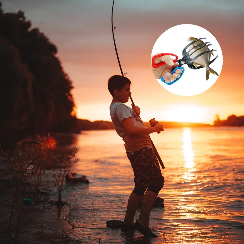 Fishing Pliers Metal Fish Control Clamp Claw Tong Grip Tackle Tool Control Forceps for Catch Fish