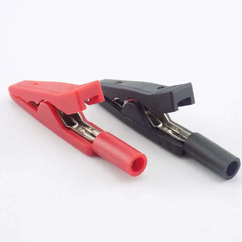 Description Picture 4 of item10A 50A Alligator Crocodile Clip Test lead Probes Battery Adapter Multimeter Pen Female Probe for 2mm 4mm Banana plug Cable Clip