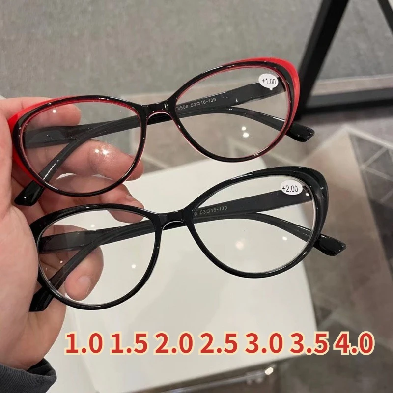 

Ultra-light cat's eye women's reading glasses men's hyperopia glasses computer presbyopia diopter +1.0+1.5+2.0+2.5+3.0+3.5+4.0