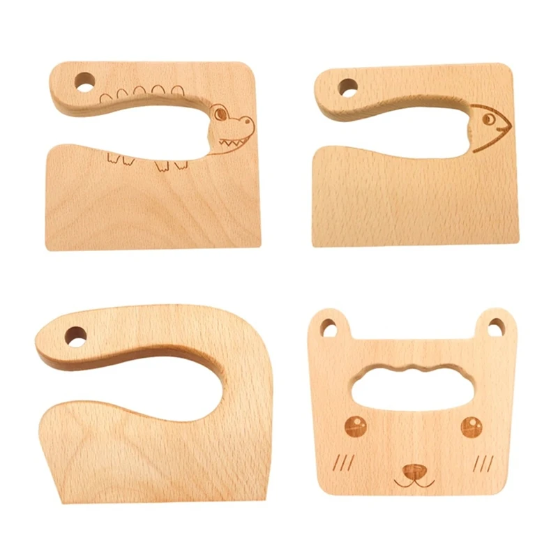 Educational Toys Kitchen Toys Pretend Kitchen Toys Safe Wooden Kids Knife Cooking Toy Simulation Knives Cutting Fruit Vegetable Children Kitchen Pretend Play Montessori Education