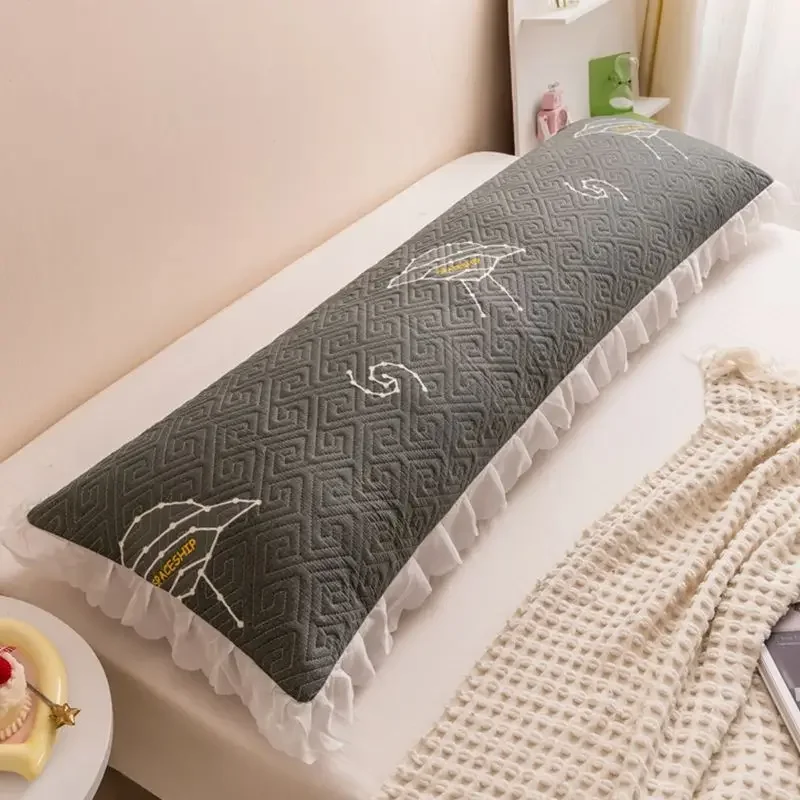 

Thickened Long Pillowcase for Home Cotton Lace Double Long Pillowcase for Couples Extended Pillowcase