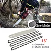 16 Inch Chain Saw Guide Bar with 3Pcs Chains for STIHL 009 012 021 E180 MS180 MS190 MS250 2