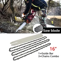 16 Inch Chain Saw Guide Bar with 3Pcs Chains for STIHL 009 012 021 E180 MS180 MS190 MS250 2