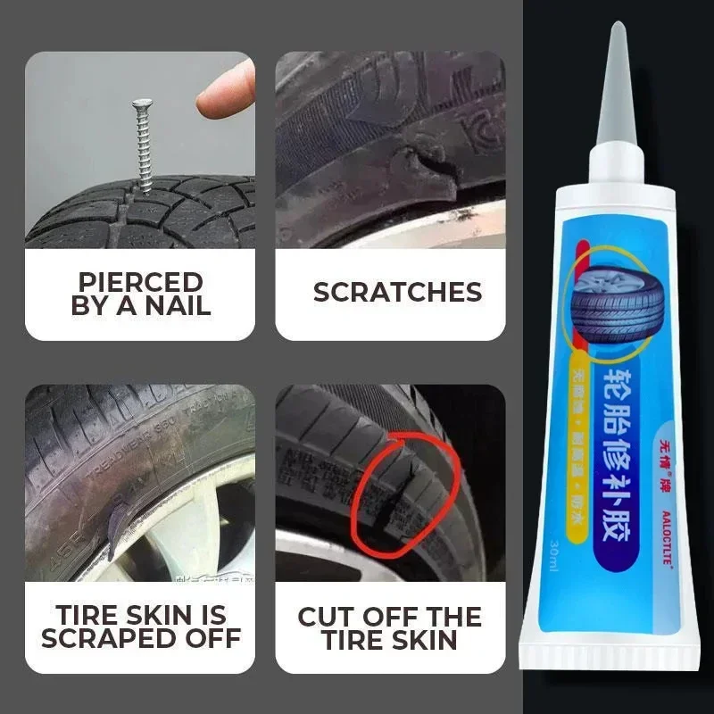 Tire Repair Glue Car Motorbike Bicycle Tyre Tire Repair Sealant Liquid Rubber for Tire Repairing Glue Liquid Strong Rubber Adhesive Glue Tool