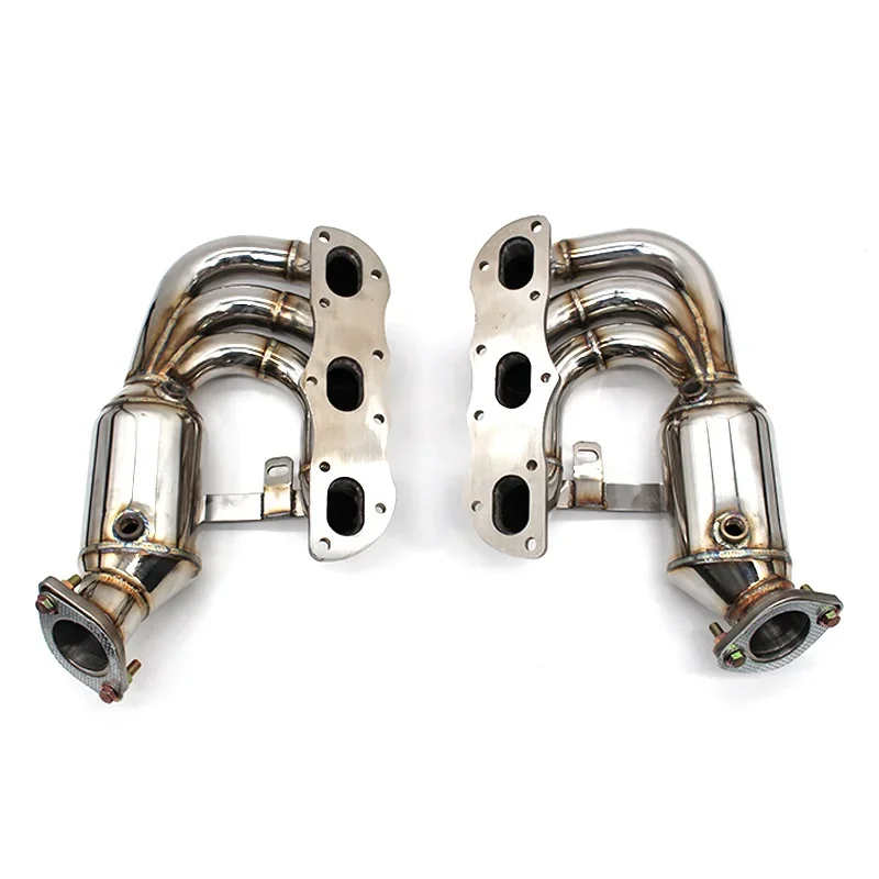 Head Section High flow Pipes branch downpipe Exhaust Pipe with catalyst For Porsche BOXSTER 981 GTS