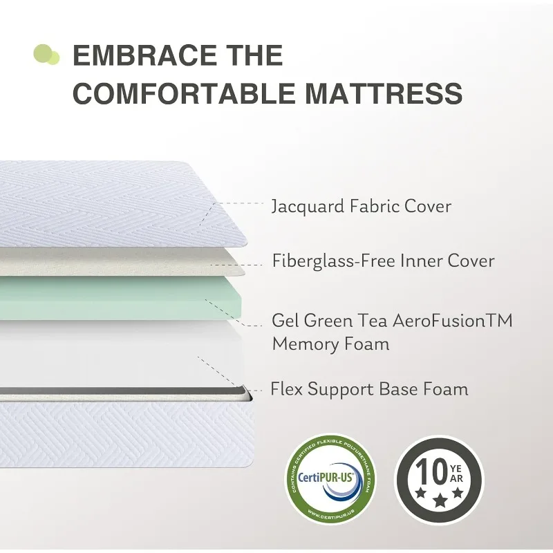 Twin Mattress in a Box, 6 inch Mattresses for Kids Bed Single Size Daybed Individual Bunk, Memory Foam Medium Firm 3