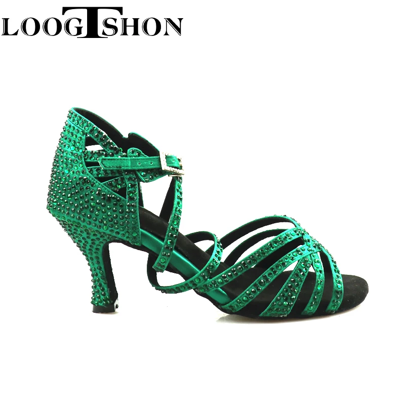 

Loogtshon latin dance shoes woman Dance Shoes For Girls Ballroom Latin Dance Shoes Woman With Rhinestones Salsa Tango Shoes