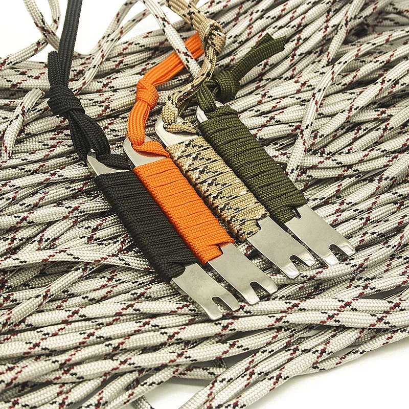 

Открытый DIY парашют маленький карманный EDC из нержавеющей стали рукоятка скребок коронка обмотка булавка Ключ Корона многофункциональный инструмент