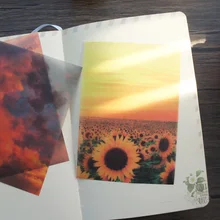 

10 Sheets DIY 10 Style 10.3*14.6cm Sunflower Flower Field Sunset Design Transparent Craft Paper Scrapbooking Creative Paper Gift