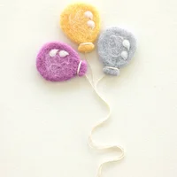 Baby Photography Props Infant Colorful Wool Felt Balloon Prop Handmade Heart DIY Decorations Newborn Photo Shooting Accessories 6