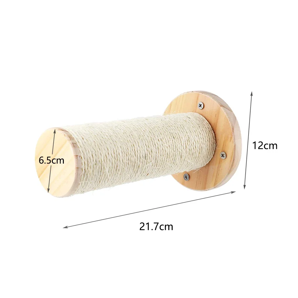 Wall-Mounted Cat Climbing Shelf with Sisal Scratching Post and Sleeping Perch
