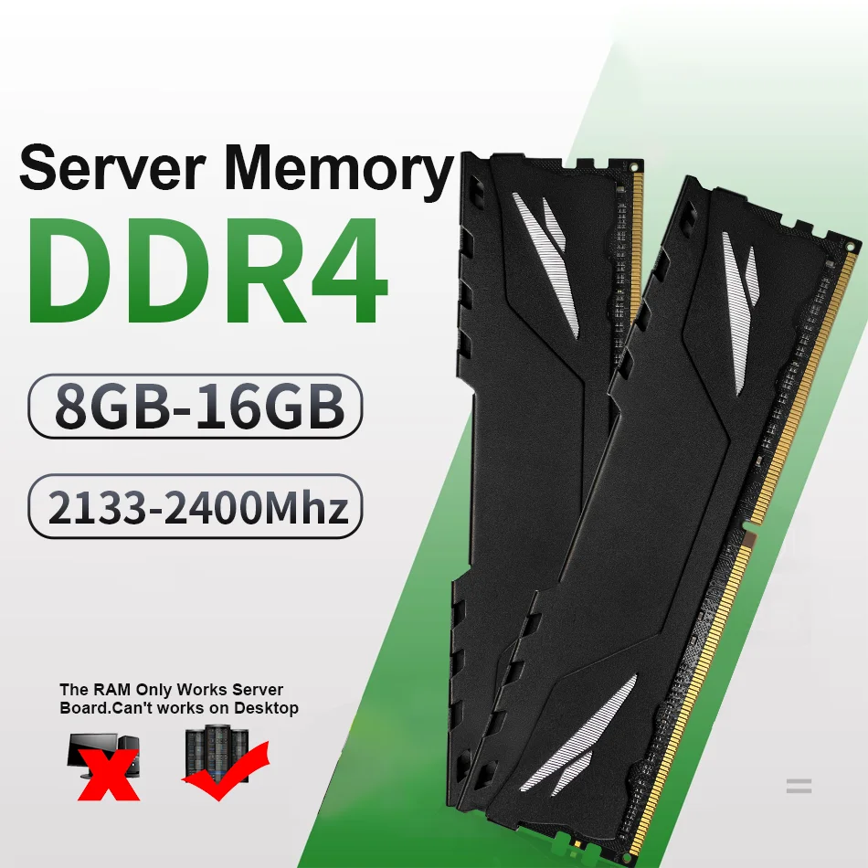 ENVINDA DDR4 Server Memory RAM 8GB/16GB/32GB Registered ECC 2400MHz 2133MHz Compatible with X99 Motherboard - 2133P 2400T 2666V
