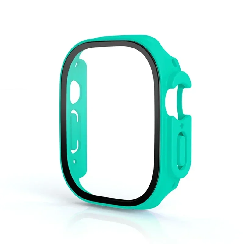 Enhanced Screen Protector Case with Tempered Glass Film and PC Cover for Apple Watch Ultra 49mm - Durable Shell Accessory