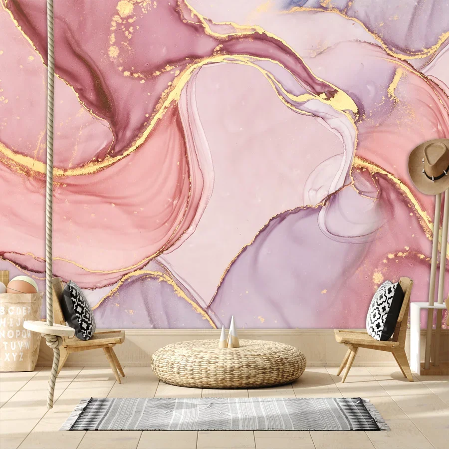 Papier peint auto-adhésif personnalisé en marbre rose, papier peint Photo  pour murs de salon, décoration de maison, café, arrière-plan de canapé -  AliExpress, image size:900x900