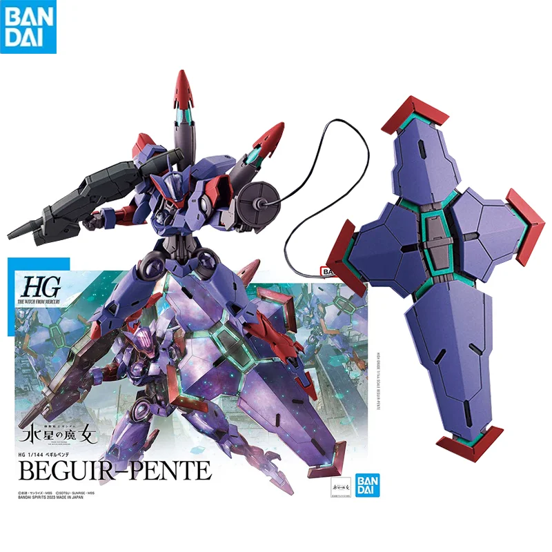 

Bandai Gunpla Hg 1/144 Beguir Pente Judge The Witch From Mercury Gundam Assembly Model Collectible Robot Kits Models Kids Gift