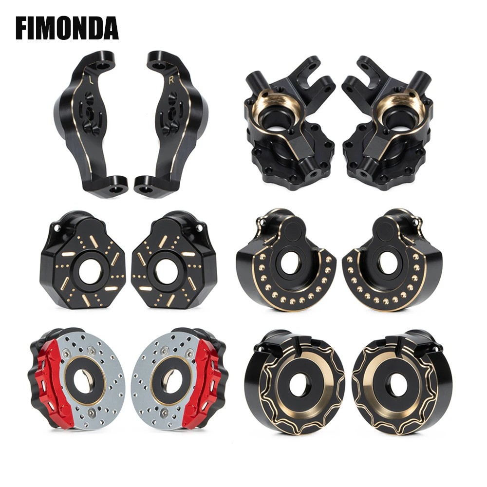 2 Alloggiamenti Portal Assali In Ottone Per RC 1/10 TRX4, TRX6 - Nuovo, Per Crawler E Truck