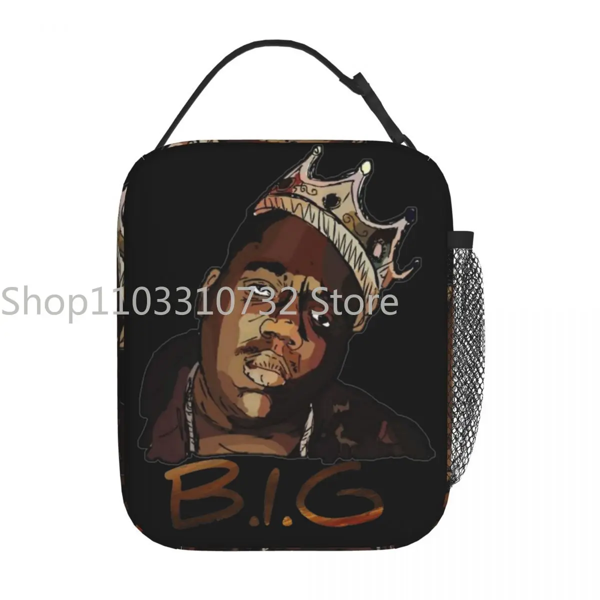 

King Rap Of America Notorious BIG Thermal Insulated Lunch Bag for Office Portable Food Bag Thermal Cooler Lunch Box