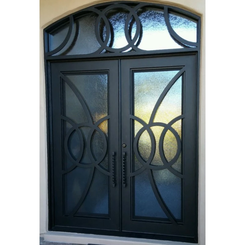 

Best Welcome Security Home Arched Single Double Main Entrance Front Entry Wrought Iron Door Price
