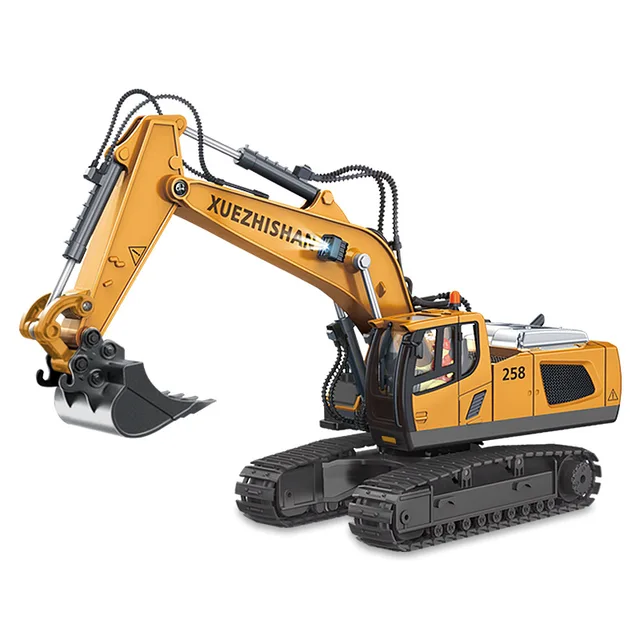 1: 20 Large Alloy Remote Control Excavator 11 Channel Crawler Excavator Children Boy Competition Engineering Vehicle Model Toy 5