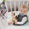Baby Cloth Book with Distorting Mirror Soft Cartoon Parent-child Interactive Early Educational Montessori Toy for Children 5