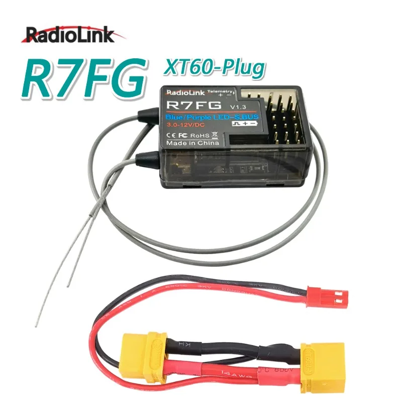 Radiolink R7Fg 2.4Ghz 7Ch Dual Antenna Reciever Versione Giroscopica Integrata Ad Alta Tensione Per Radioinchiostri Rc6Gs Trasmettitore Rc