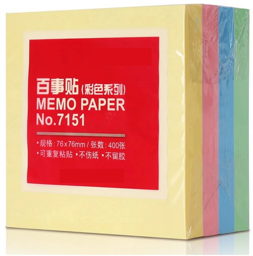 ������ ��ƼĿ �޸�, �ϱ� ��ƼĿ, �޸� �е�, 4 ���� ����, 76x76mm