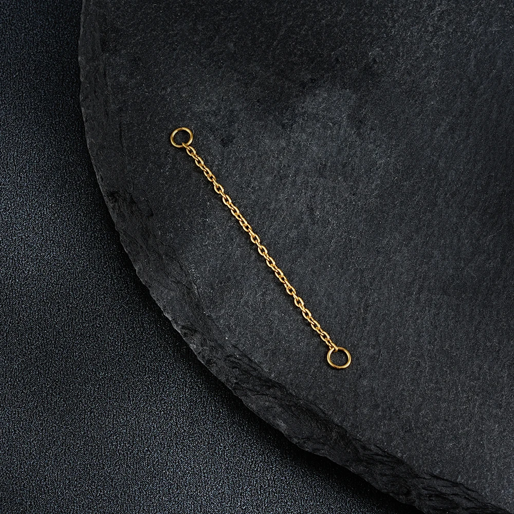 Right Grand TA1 티타늄 댄글 이어링 커넥터 체인 참 라브렛 스터드 헬릭스 노즈 후프 클리커 귀걸이 피어싱 쥬얼리