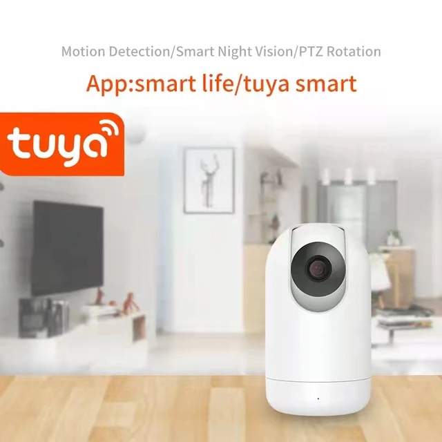 Tuya Smart Indoor Home Security Camera, Visão Noturna, Wi-Fi, Bebê Velho, Babá, 2MP, HD, 360 Graus 2