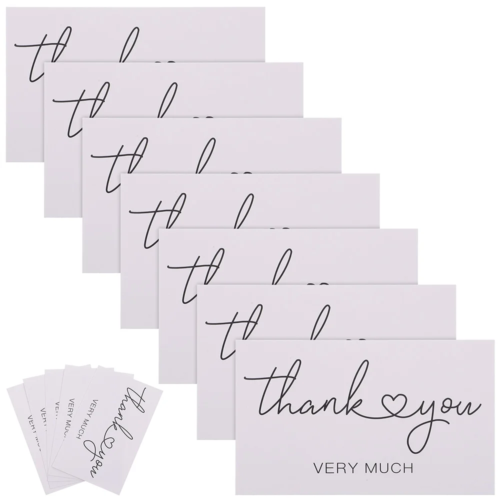 

100Pcs Gift Thank You Cards Decors Decorative Thank You Cards Business Packing Thank You Cards