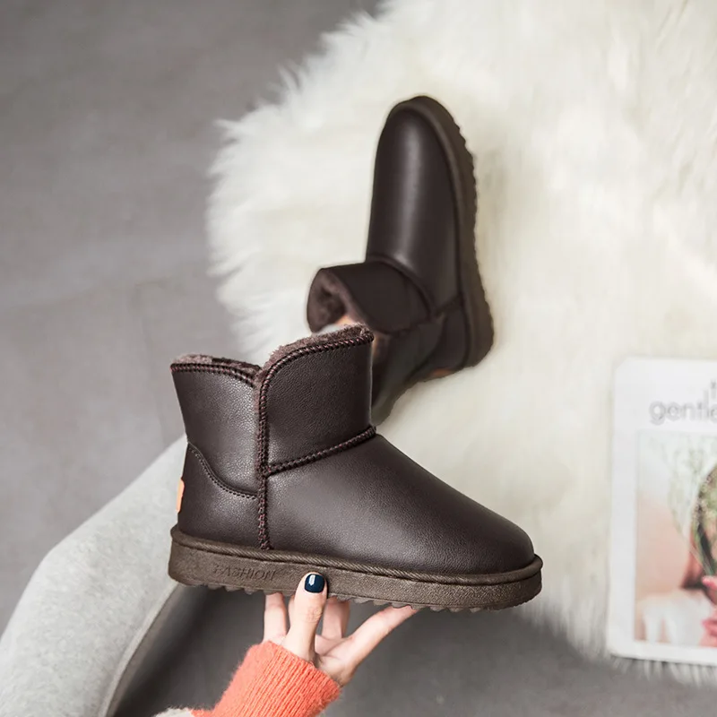 Large Size Women's Boots Snow Boots Women New Fashion Winter Low-tube Warmth Women's Cotton Shoes Short Women