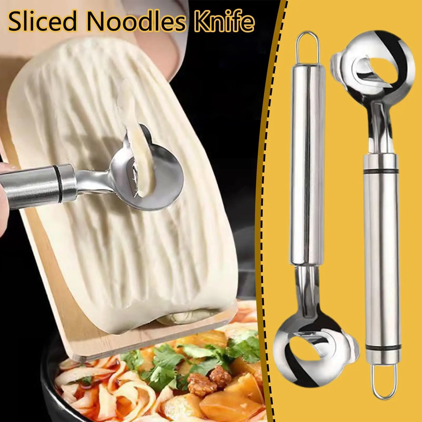 Household Stainless Steel Noodles Dough Cutter Manual Gadget Knife Sliced Wide Cooking Tools Kitchen Gadget Pasta Wide Mouth New
