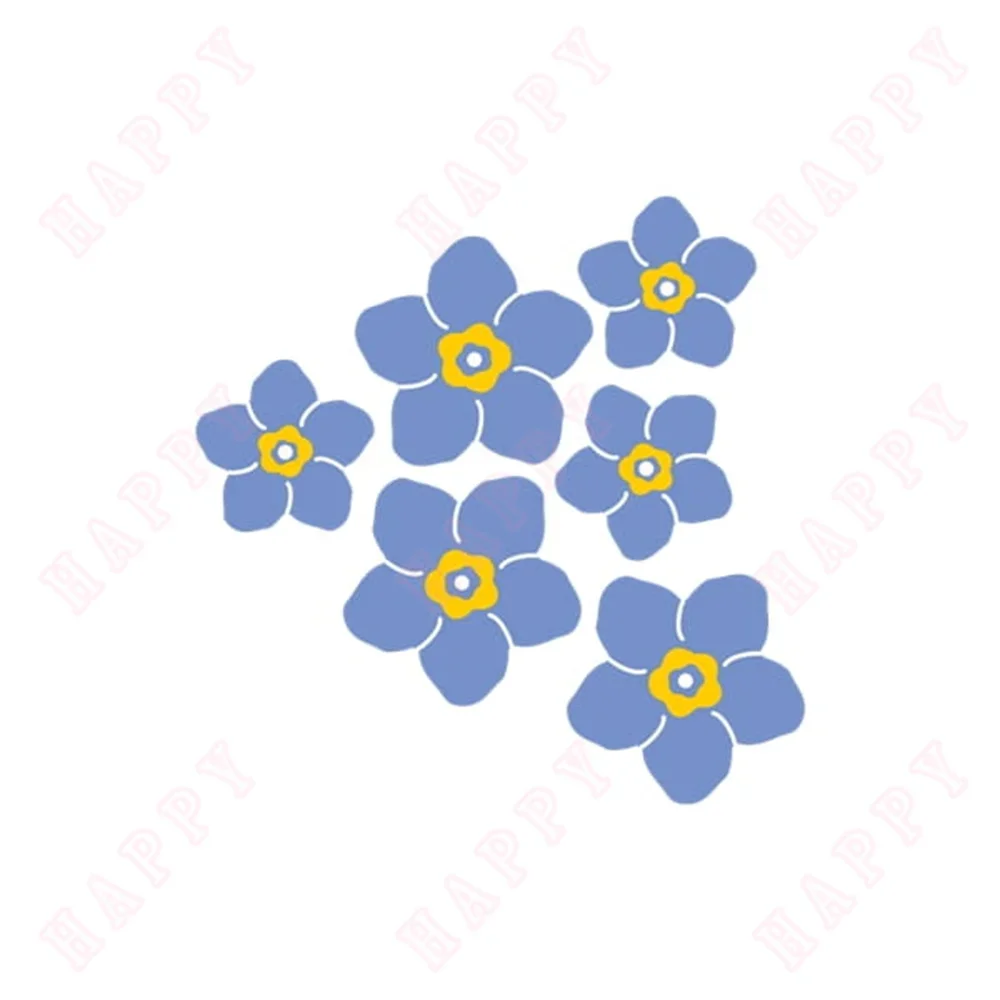 

Forget-Me-Not Flowers Metal Cutting Dies Scrapbook Embossed Make Paper Card Album DIY Craft Decoration Handmade Greeting Cards