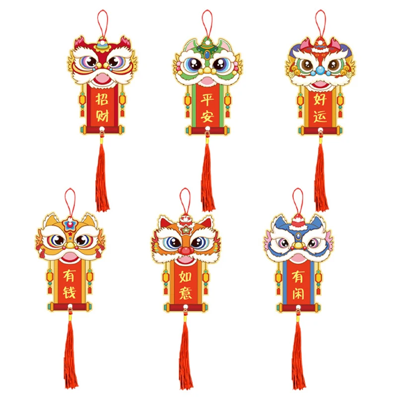 

6 Pcs 2024 New Year Spring Festival Pendants Spring Festival Bonsai Small Hanging Decorations New Year Gift Home Decor