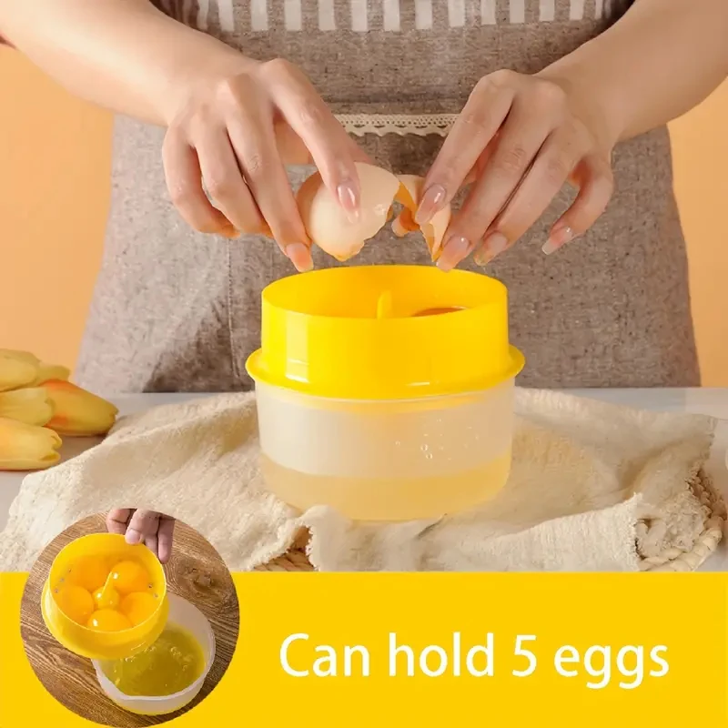 Egg separator Egg Yolk Separator and Clear Kitchen Gadgets Egg Separator Baking Tools Large Capacity Kitchen Accessories for Leaking White
