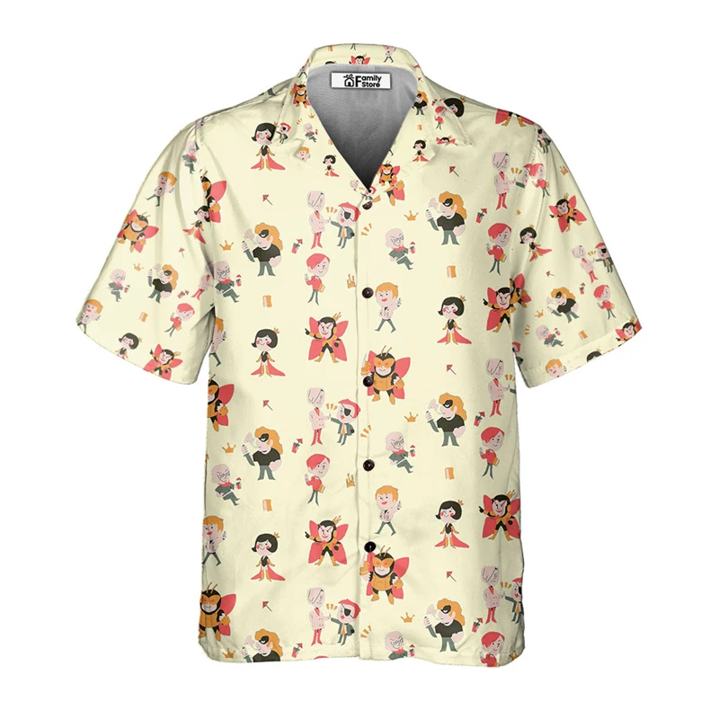 Hawaii Funny Shirt For Men 3d Print Summer Loose Hawaiian Beach Tops Casual Short Sleeve Lapel Blouse Streetwear Male Clothes 3