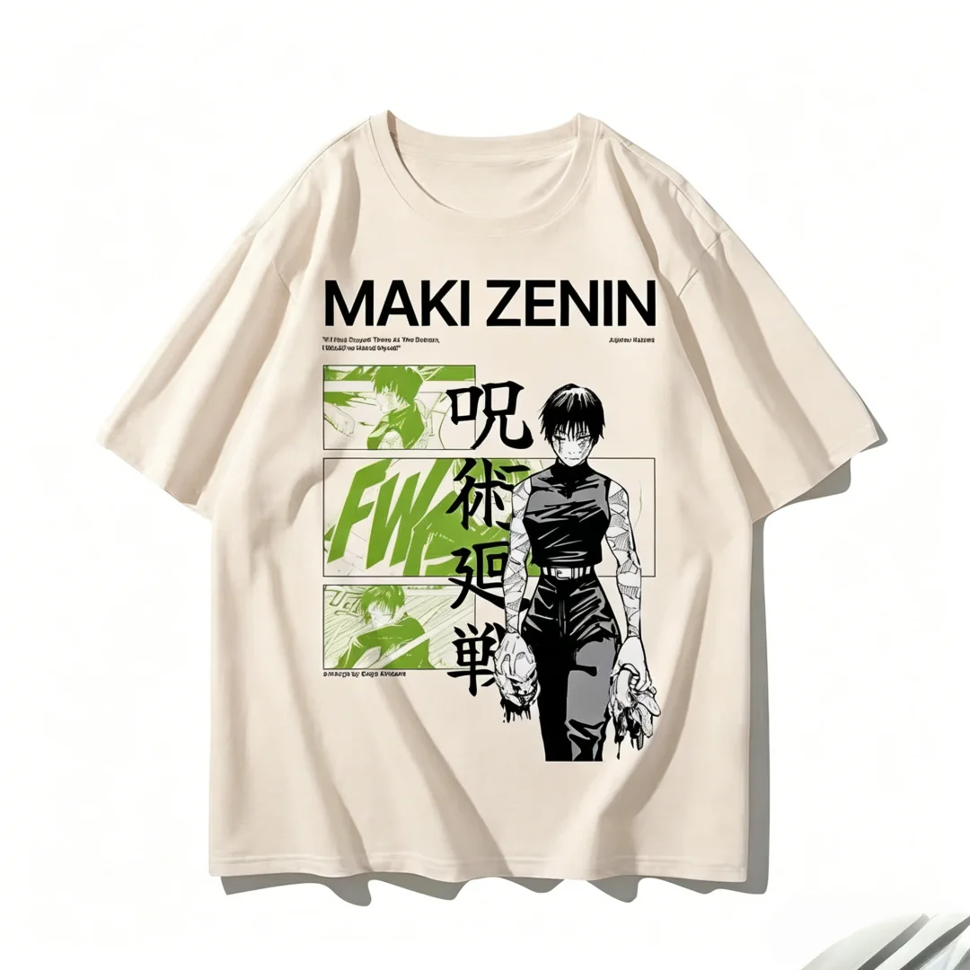 Jujutsu Kaisen Maki Zenin Unisex Streetwear Anime Graphic Tee