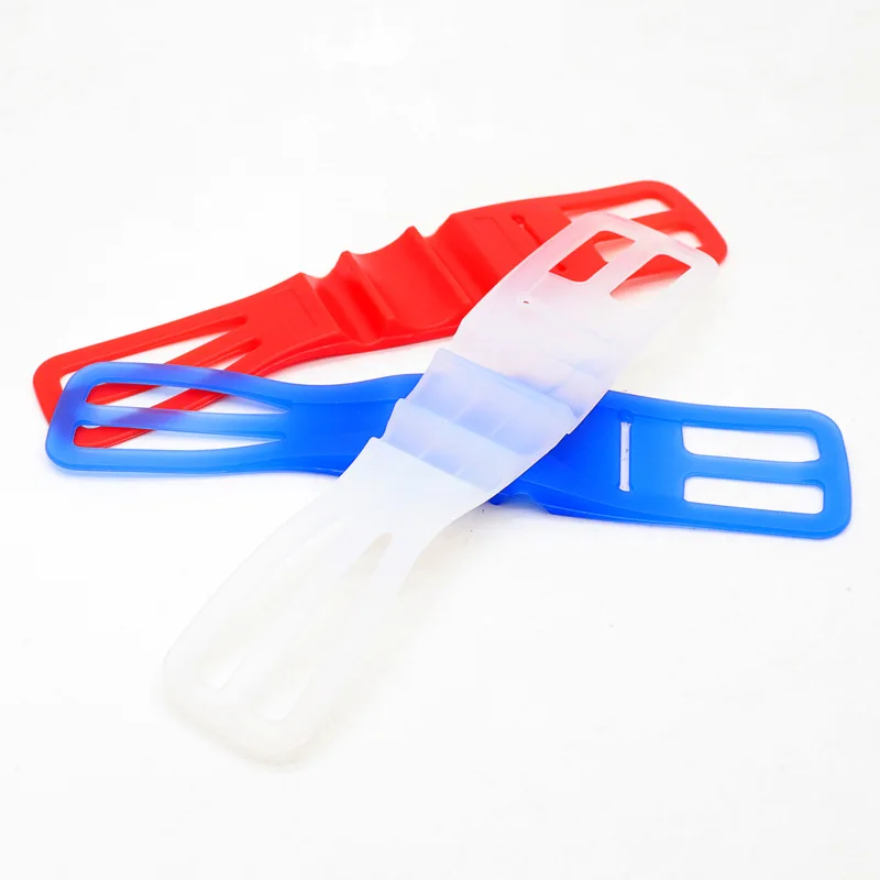 Bicycle Handlebar Strap Bike Accessory Bike Silicone Strap 4 PCS High Elasticity Bicycle Light Silicone Tape Cycle Accessories Bike Handlebar Smartphone Cellphone Holder Silicon Straps