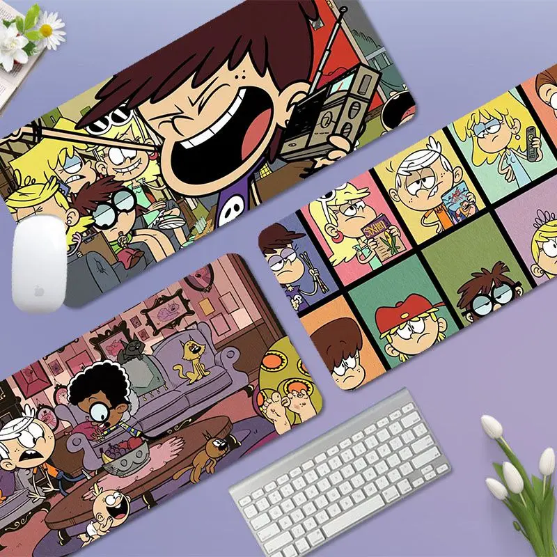

The L-Loud House Mousepad girl pad Keyboards Mat Rubber Gaming mousepad Desk Mat Size for large Edge Locking Game Keyboard Pad