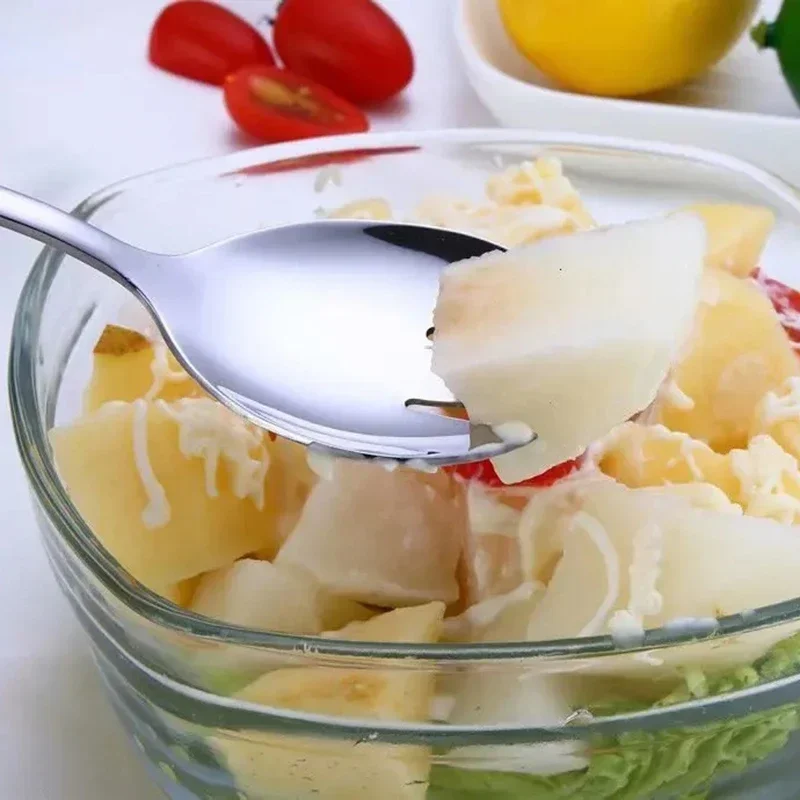 Salad Spoon and Fork Set Stainless Steel Tableware Set Cutlery Set Service Spoon Colorful Spoon Saladas Jogo De Talheres