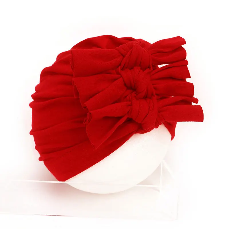 Kids Cotton Turban Hats Baby Girl Toddlers Breathable Soft Hat Newborns Baby Beanie Cute Cap Headraps