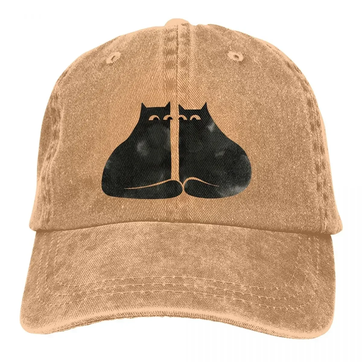 Pure Color Dad Hats Suspicious Cats Women's Hat Sun Visor Baseball Caps Animal Peaked Cap