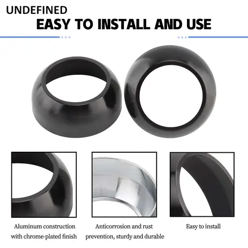 Chrome 39mm Fork Boot Cap Covers for Harley 88-21 Sportster XL 883 1200 Forty Eight Iron 883 Dyna 88-94 FXR 91-05 FXD Low Rider - Image 5
