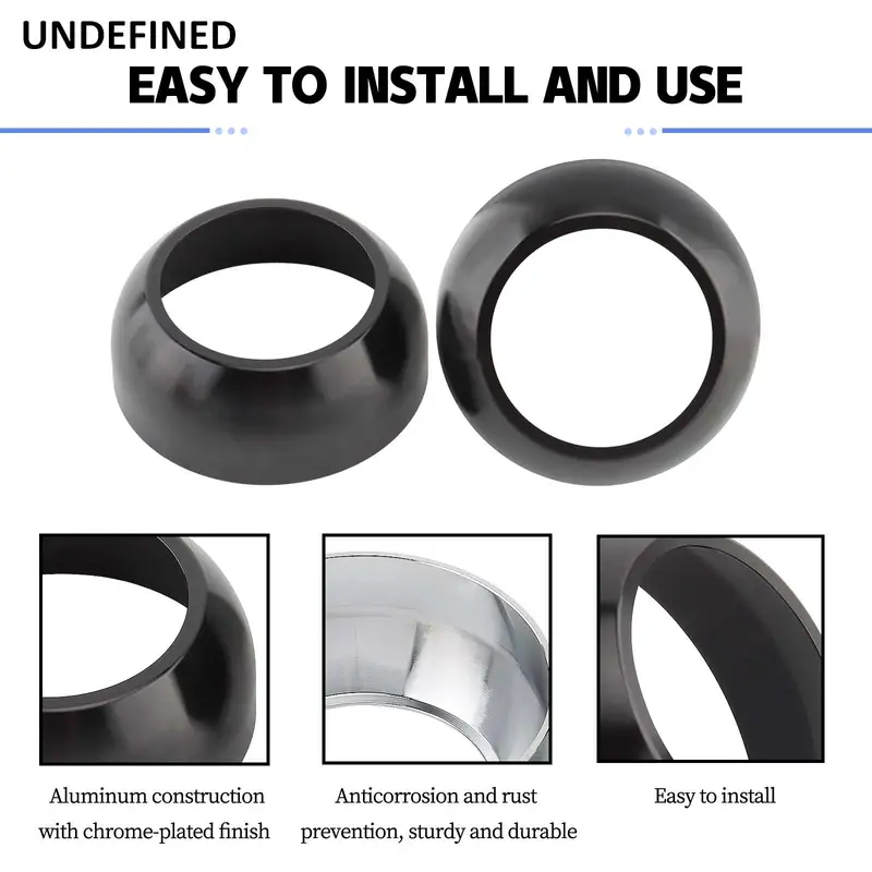 Chrome 39mm Fork Boot Cap Covers for Harley 88-21 Sportster XL 883 1200 Forty Eight Iron 883 Dyna 88-94 FXR 91-05 FXD Low Rider - Image 5