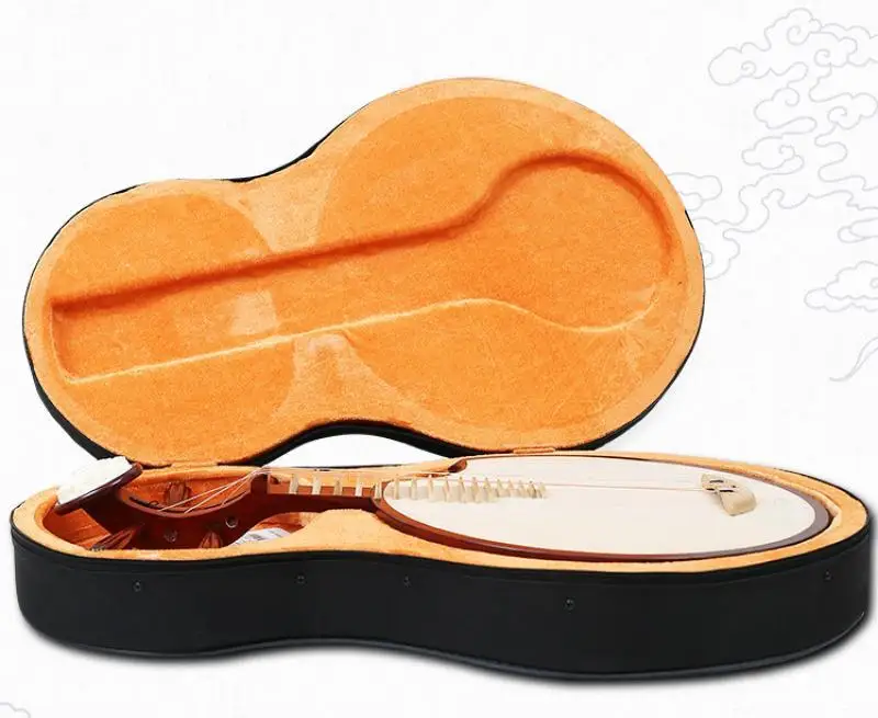 Chinese Traditional Nation Stringed Musical Instrument Yueqin Stage Performance Peking Opera Accompaniment Yueqin