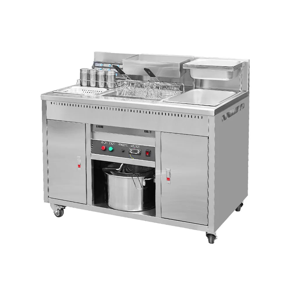 Frying Electric Snack Machine Double Cylinder Fryer Chicken Chips Deep Fryer Commercial Stainless Steel Provided Online Support