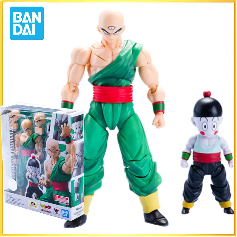 

In Stock Bandai Original SHF Dragon Ball Z Tien Shinhan Chiaotzu PVC Anime Figure Action Figures Model Toys room decoration